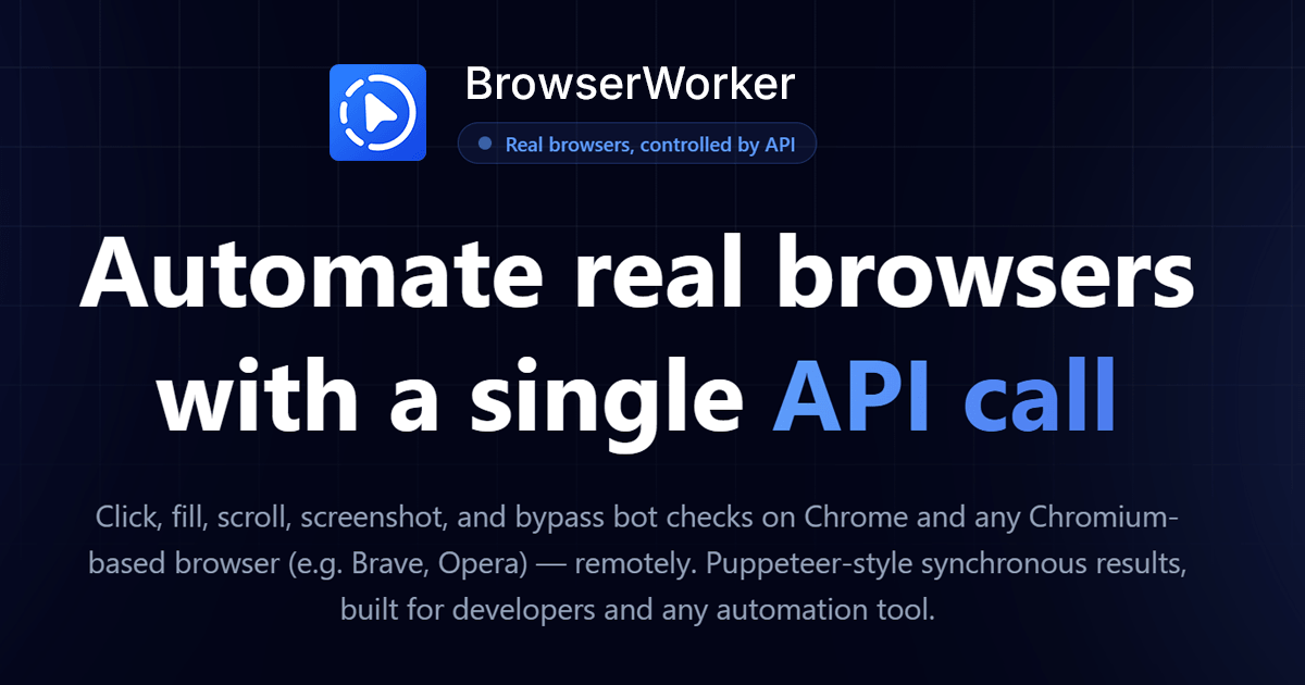 BrowserWorker screenshot